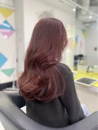 カラー girlな暖色ヘア 🪽🫧ハルナ🎀のヘアスタイル