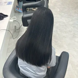 ロング カラー ヘアアレンジ 🎀RIN🎀 縮毛矯正🩶暗髪のヘアスタイル