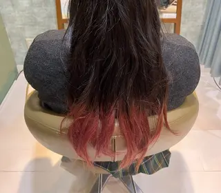 ロング カラー 木本 歩々乃のヘアスタイル