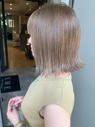 ミディアム カラー 髪質改善will hairdesignのヘアスタイル