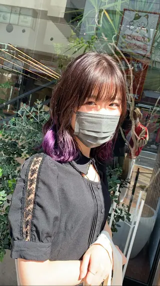 ミディアム カラー 清田 健太朗のヘアスタイル