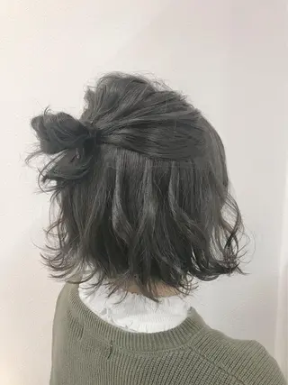 ショート カラー ヘアアレンジ GiseL天神カラー 髪質改善/ブリーチのヘアスタイル