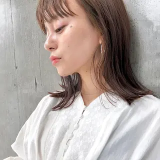 ミディアム カラー ヘアアレンジ 【ダメージレス施術】 【透明感】北村 拓也のヘアスタイル