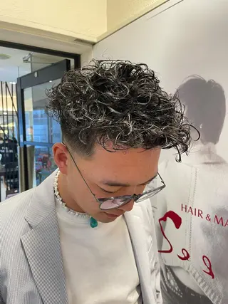ショート パーマ メンズ メンズパーマ特化 【八王子】鈴木 惟人のヘアスタイル