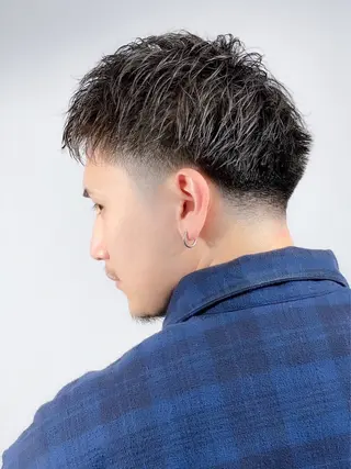 ショート メンズ フェード×パーマ 🌟れな🌟のヘアスタイル