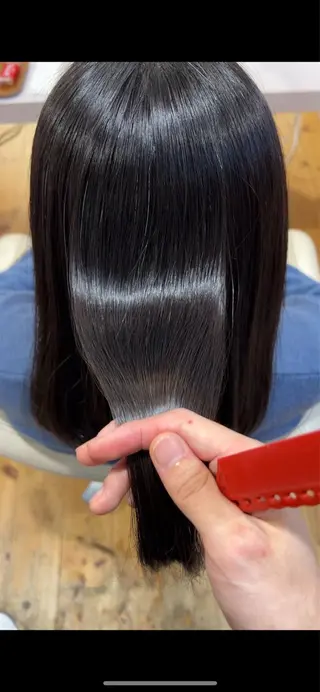 セミロング 佐藤 翔空【艶 カラー/縮毛矯正】のヘアスタイル