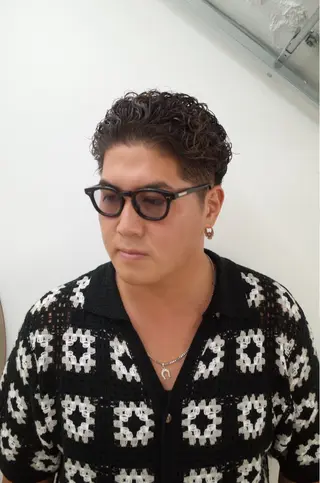 ショート パーマ メンズ 【メンズヘア特化】 オオヤチユソラのヘアスタイル