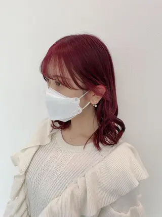 セミロング カラー 乾かすだけで美髪✨ 髪質改善専門/鈴木遼のヘアスタイル