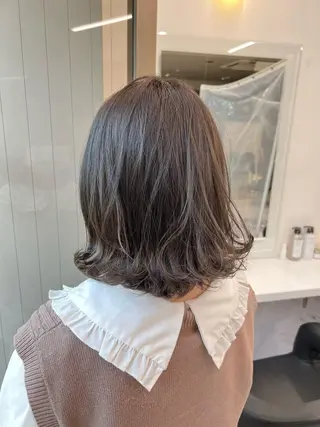 ショート カラー パーマ ヘアアレンジ メンズ キッズ ネイル マツエク・マツパ アイブロウ 上品＆韓国風 🥀海心🥀のヘアスタイル