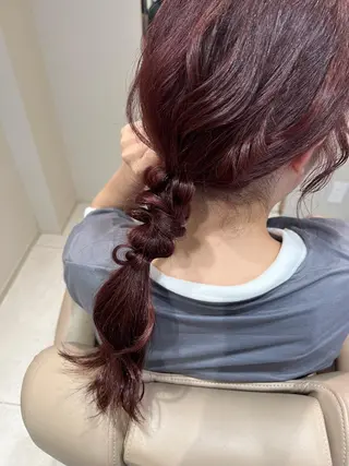 ロング カラー ヘアアレンジ THINK SHOP sakiのヘアスタイル