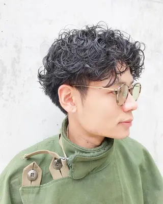 ショート パーマ メンズ メンズパーマ タカキリョウのヘアスタイル