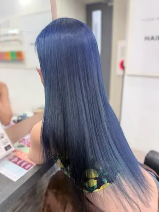 ロング カラー RIEブリーチ& エクステ特化型のヘアスタイル