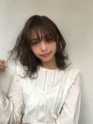 パーマ 顔周りカット/ボブ/ ツヤ髪/coconaのヘアスタイル