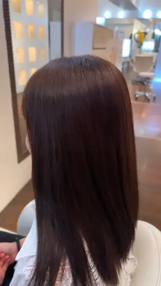 セミロング カラー kingdom青山店 小宮愛理のヘアスタイル