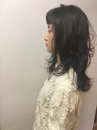 ロング カラー ボブ/レイヤー/艶 🦕risa 森下のヘアスタイル