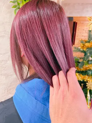 ミディアム カラー 髪質改善【due hair】砂川 翔のヘアスタイル