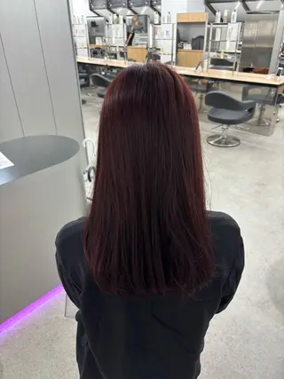 カラー 韓国レイヤー透明感 艶カラー美髪縮毛矯正のヘアスタイル
