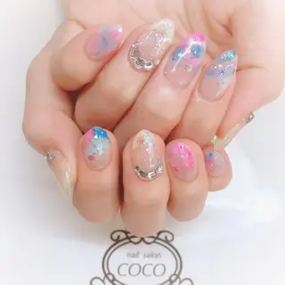 ショート カラー パーマ ヘアアレンジ メンズ キッズ ネイル マツエク・マツパ nail Berunaのネイルデザイン