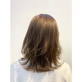 カラー ブリーチしない暖色 カラー🥀杉 優菜のヘアスタイル