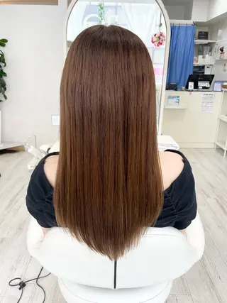 セミロング 町田 あみのヘアスタイル