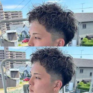 ショート カラー パーマ メンズ メンズ特化サロン ユウヘイのヘアスタイル