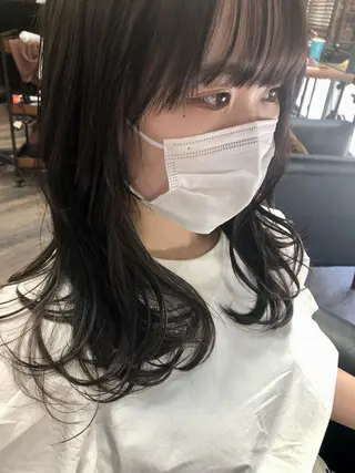ロング カラー ヘアアレンジ 清楚/韓国 風/レイヤー/拓朗のヘアスタイル