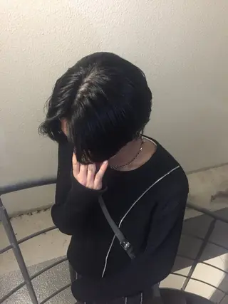 ショート カラー yuna/オリーブ /髪質改善ストレートのヘアスタイル