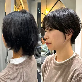 ショート 縮毛矯正/レイヤー taiga🧡のヘアスタイル