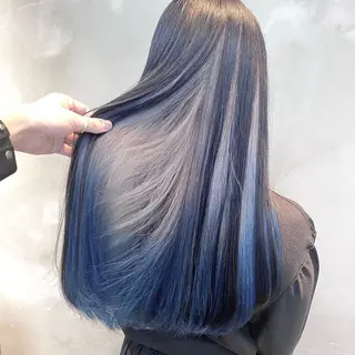セミロング カラー レイヤー似合わせ 透明感カラーりきやのヘアスタイル