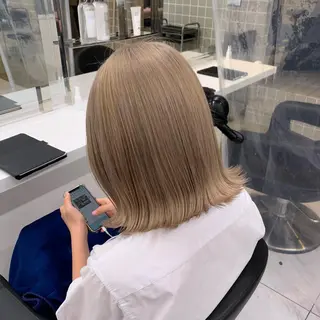 セミロング カラー ヘアアレンジ 🩵 JURI🩵のヘアスタイル
