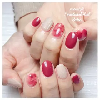 ミディアム ネイル 🐾enen style 🐾のネイルデザイン