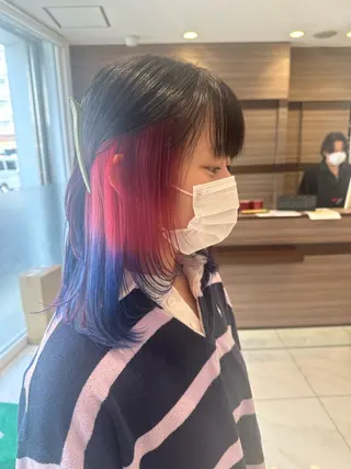 ミディアム カラー ブリーチ🎨デザイン カラー/れいじ🩶のヘアスタイル