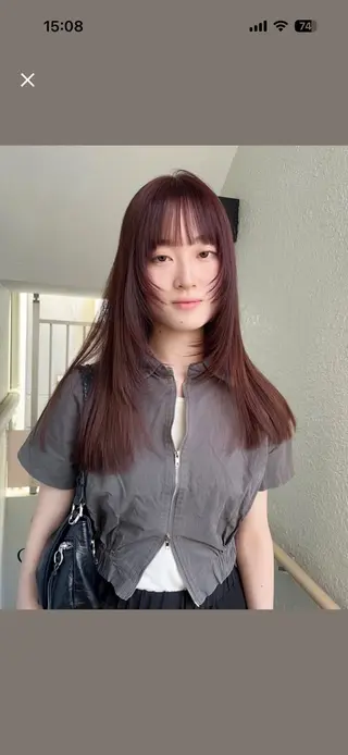 ロング オリーブ🎶アッシュ グレージュちひろ🧸のヘアスタイル