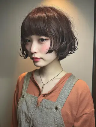 ショート パーマ デジタルパーマ/ボブ 表参道/さえのヘアスタイル