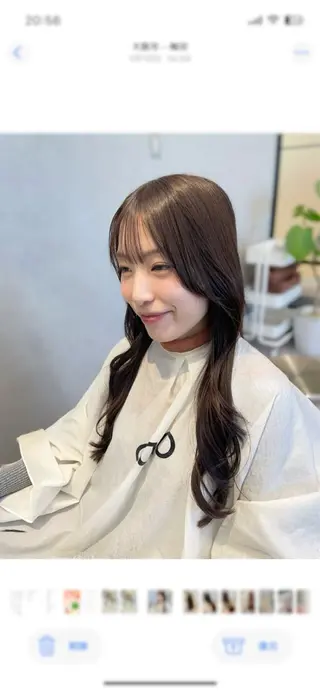 ロング カラー 森 はるかのヘアスタイル