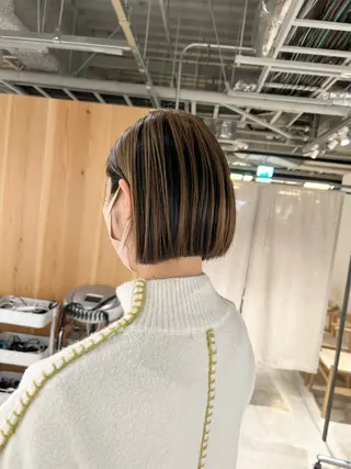 ショート カラー スキバサミを使わない カット🌼唯🌼のヘアスタイル
