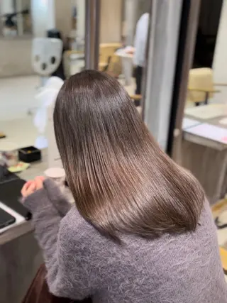 セミロング カラー 高槻No.1🇰🇷 韓国ヘア 橋口陽太のヘアスタイル