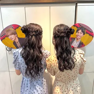 ロング ヘアアレンジ ヘアメ🎀ハイトーン 🩵エクステ🪄しほのヘアスタイル
