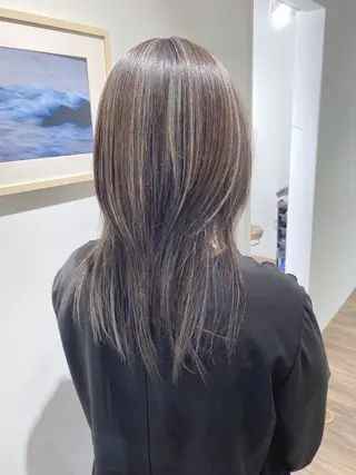 ロング ハイライト⭐️上野 高広のヘアスタイル