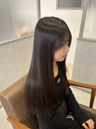 ロング カラー 暖色*ベージュ *くらたあやかのヘアスタイル