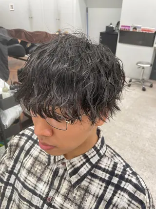 パーマ メンズ 京都河原町 メンズパーマ助川龍哉のヘアスタイル