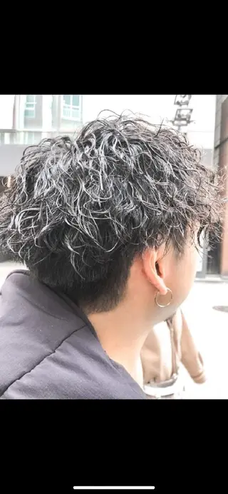 メンズ ショート パーマ メンズ特化 TAKE高崎のヘアスタイル