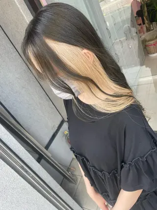 セミロング カラー 町田ブリーチ特化 MANATOのヘアスタイル