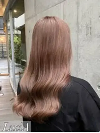 カラー ヘアアレンジ ロング エクステ7:30〜 LuciA\5900のヘアスタイル