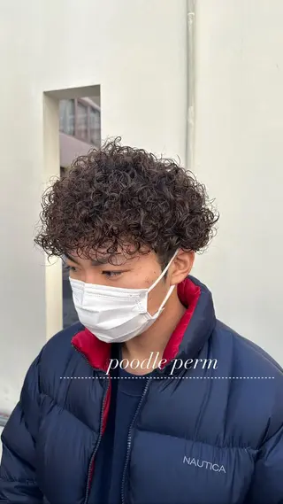 セミロング パーマ メンズ パーマ職人 渡邊 優雅のヘアスタイル