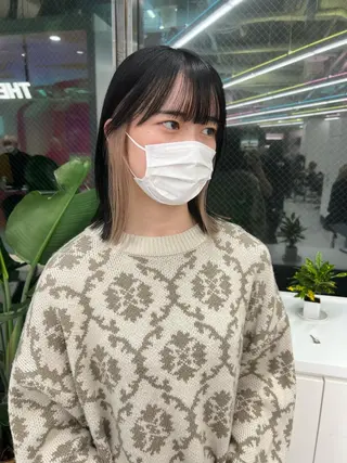 ミディアム カラー パーマ ヘアアレンジ メンズ キッズ ネイル マツエク・マツパ アイブロウ KANAMI 🌏のヘアスタイル