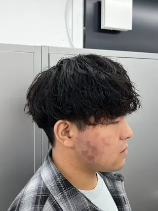 パーマ メンズ 曲がる縮毛矯正/ パーマ/佐野友尉のヘアスタイル