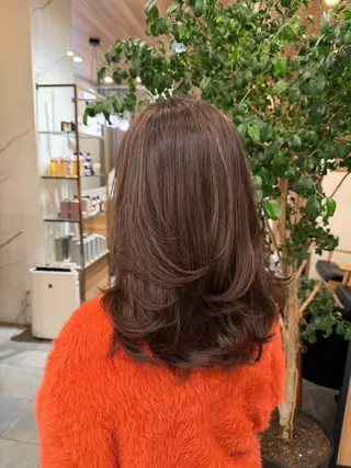 ミディアム カット/パーマ たるみことりのヘアスタイル