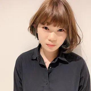 ミディアム 中川 竜誠のヘアスタイル