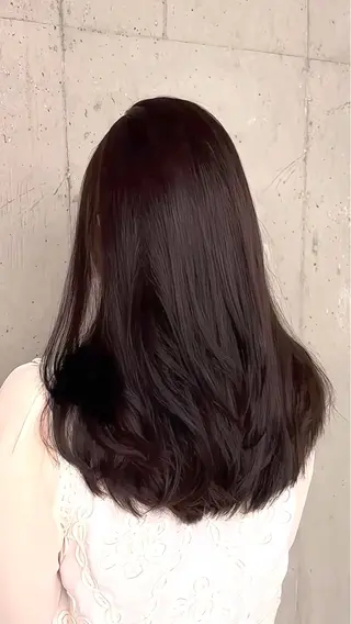 セミロング ✨ブリーチなし✨ 🫧透明感カラー🫧のヘアスタイル